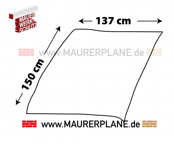 40x Maurerplane 150 x 137 cm (LxB) 550g/qm